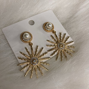 Sun burst earrings