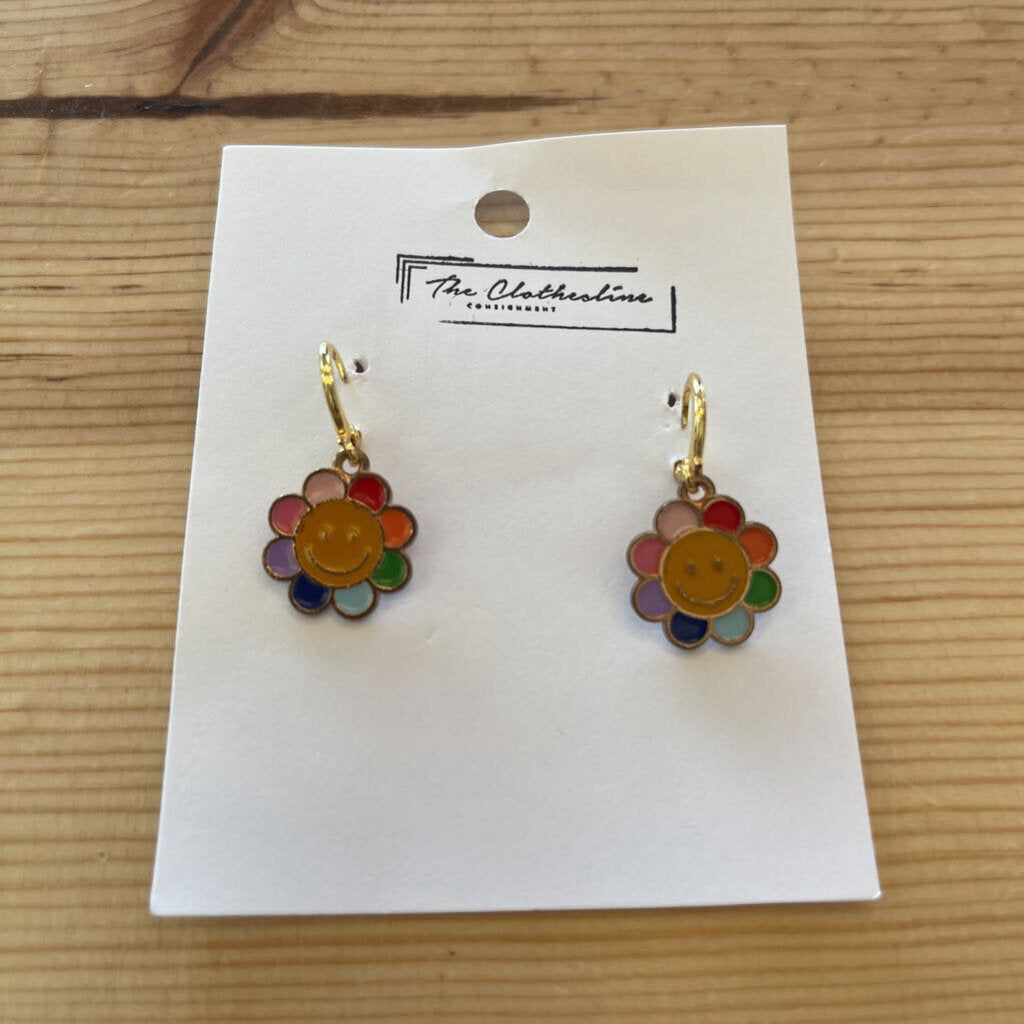 Earrings - Smiley Flower